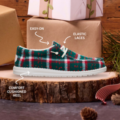 Wally Confetti Plaid Cozy - Red/Green/Multi