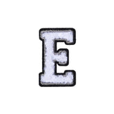 Letter E Patch - E Black/White
