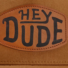 Leather Buckle Patch Trucker - Coyote Brown