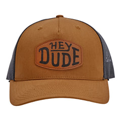 Leather Buckle Patch Trucker - Coyote Brown