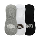 HEYDUDE No Show Sock 3 Pack - Multi Grey/White/Black