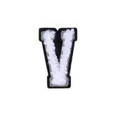 Letter V Patch - V Black/White