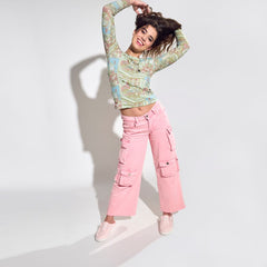 Wendy Slip Terry Stripe - Stripe Pink/White