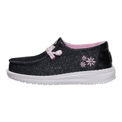 Wendy Toddler Shimmer Flower - Charcoal