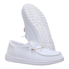Wendy Funk Mesh Shoelry - White