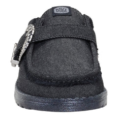 Wendy Slip Buckle Denim - Black/Black