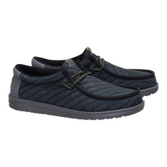 Wally Washed Quilt - Black/Grey